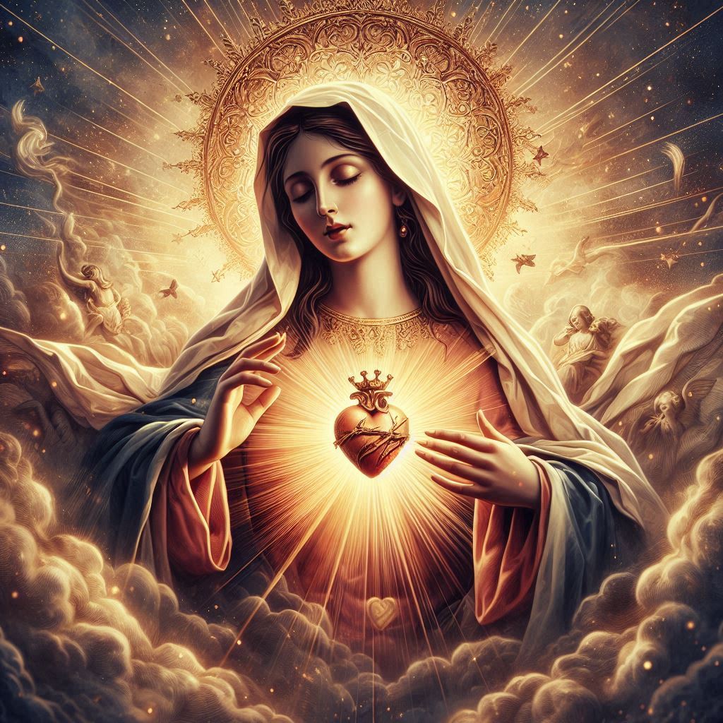 Oración al Sagrado Corazón de la virgen María para la protección de la familia
