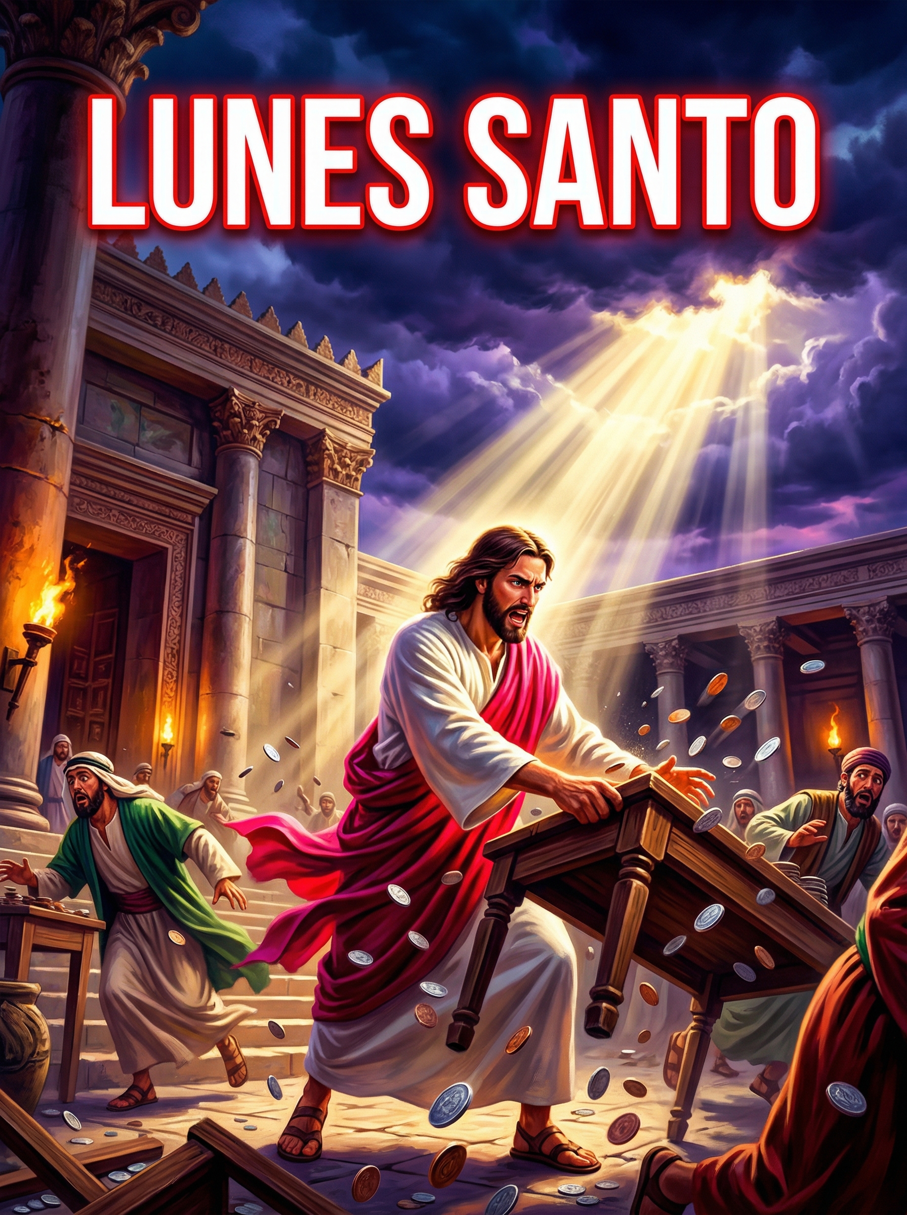 Lunes Santo, Semana Santa 2026, Jesús expulsa mercaderes del templo, higuera maldecida, significado Lunes Santo, historia Semana Santa,