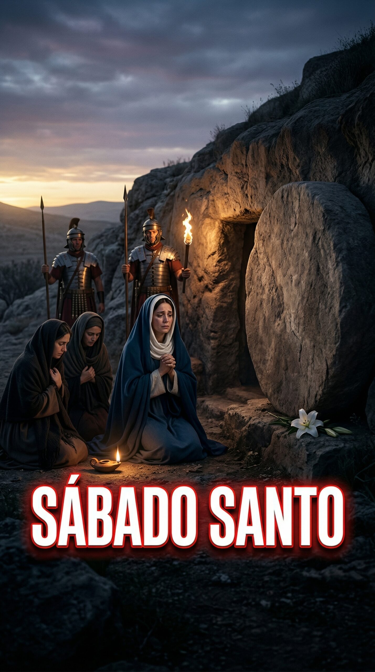 Oración Sábado Santo Silencio y Esperanza, Sábado Santo oración, silencio de Dios meditación, descendimiento de Jesús al limbo, María en Sábado Santo, espera pascual, contenido religioso alto RPM, Semana Santa 2026 reflexión, oraciones católicas poderosas, sepulcro vacío esperanza, SEO para blogs cristianos,