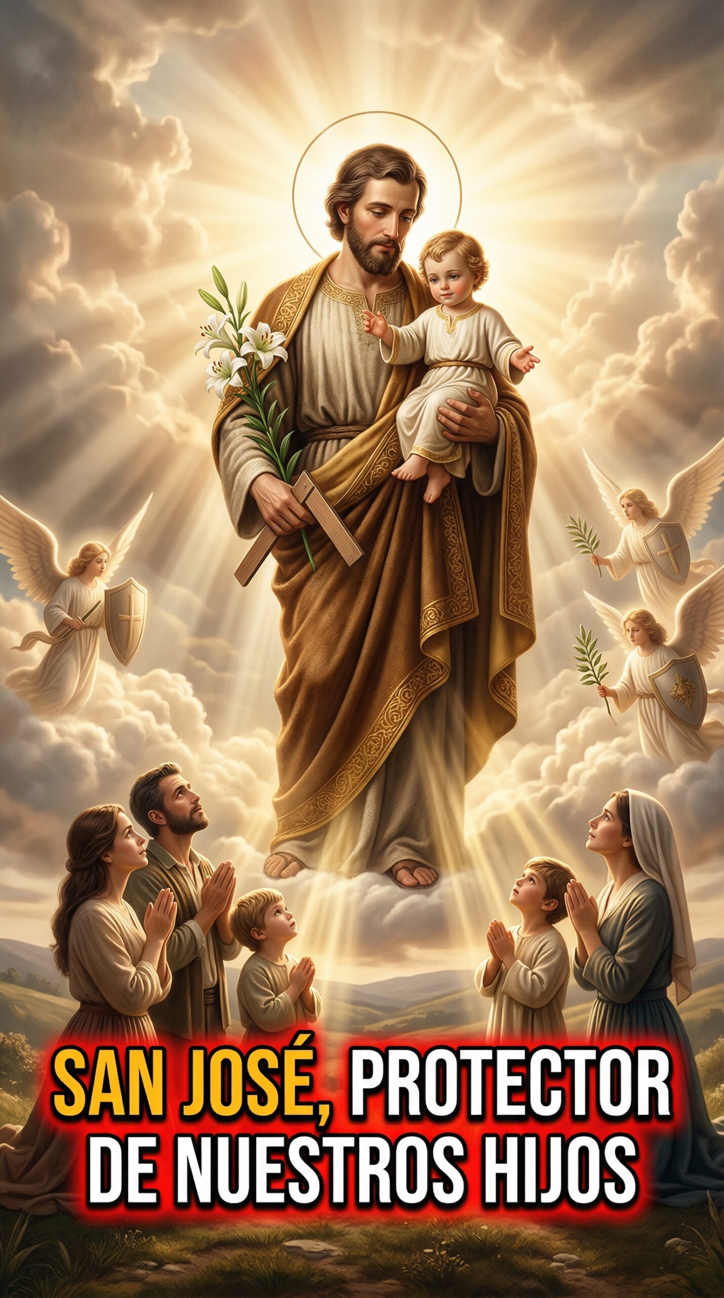 Oración a San José Bendición y Protección para Nuestros Hijos, Oración a San José Bendición y Protección para Nuestros Hijos, oración a San José por los hijos, protección divina para la familia, bendición católica para niños,