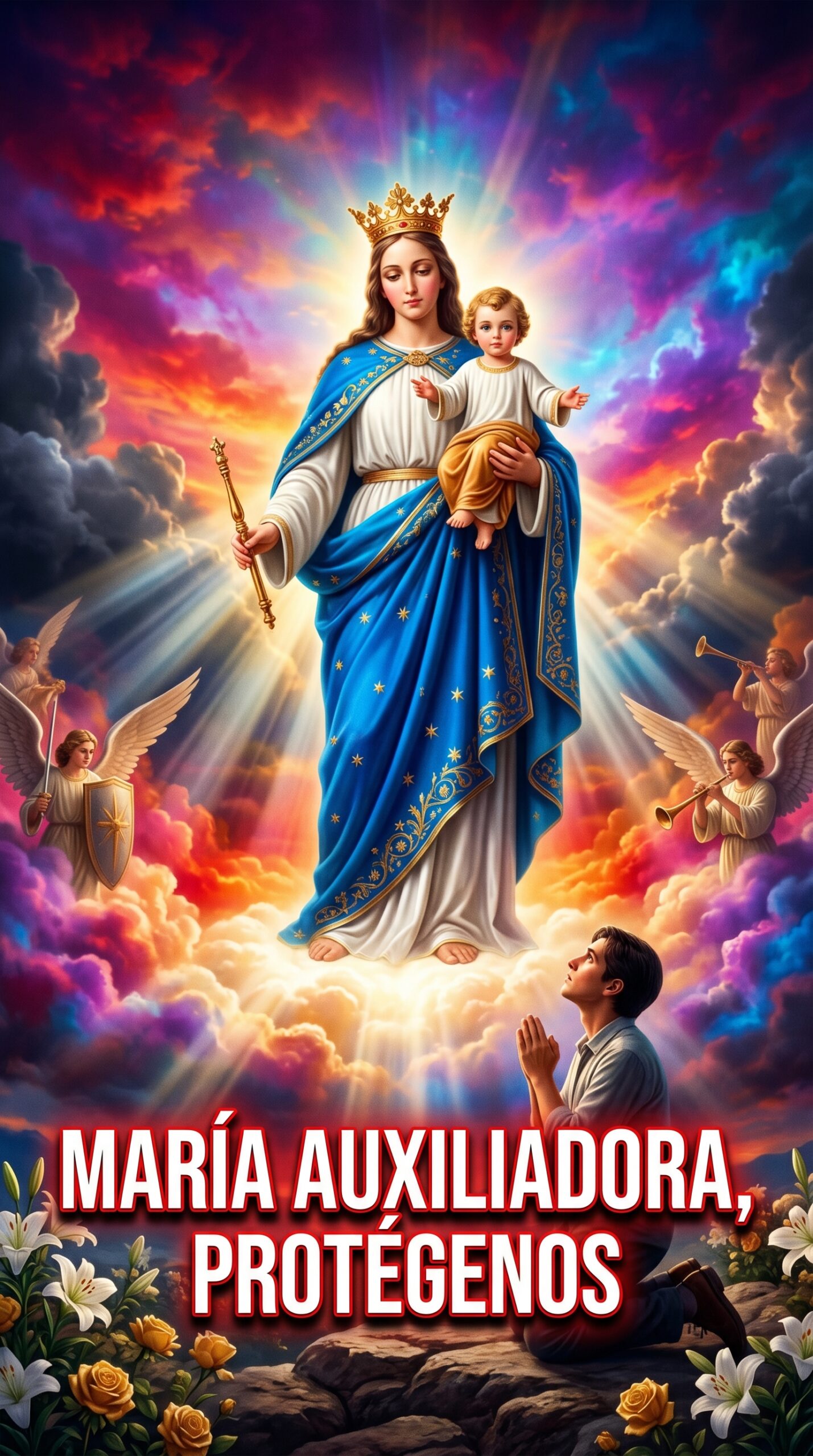 Oración a la Virgen Auxiliadora por los Bebés Recién Nacidos, oración Virgen Auxiliadora neonatos, protección divina para recién nacidos, bendición mariana para bebés, intercesión por la salud infantil, oración católica para padres primerizos, devoción a María Auxiliadora, plegaria de amparo familiar, fe y esperanza en maternidad, oración por bebés enfermos, espiritualidad cristiana infantil,