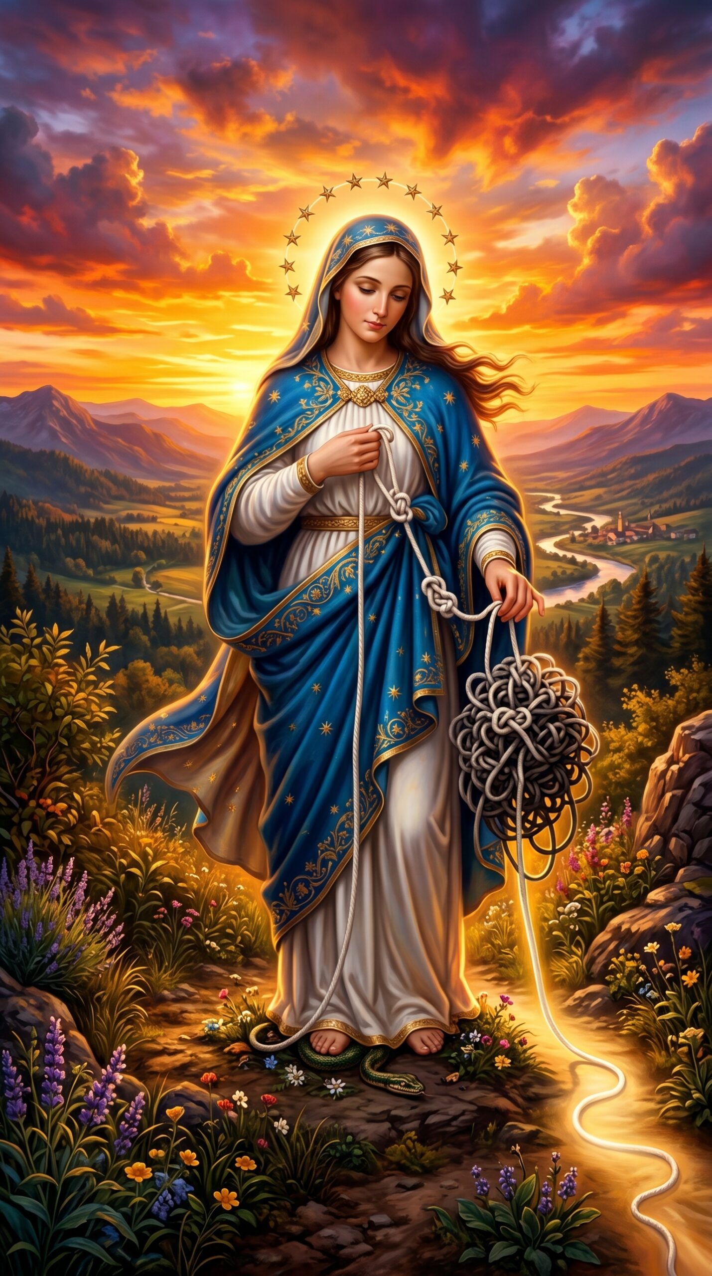 Oración de Mayo a la Virgen Desatanudos para Desatar los Nudos de tu Familia