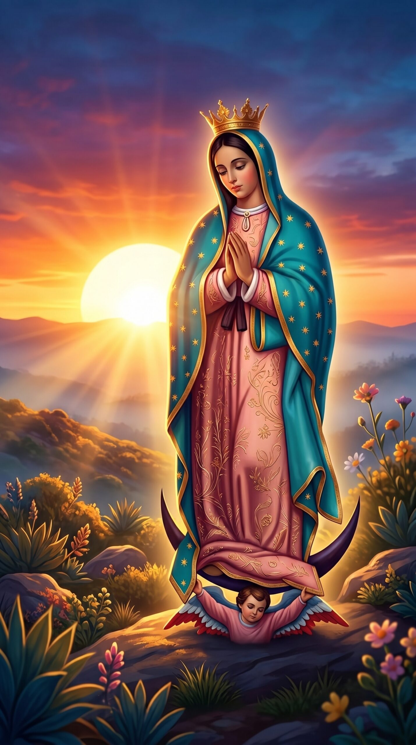 Pon hoy a la Virgen de Guadalupe en la puerta de tu hogar Nada malo podrá entrar