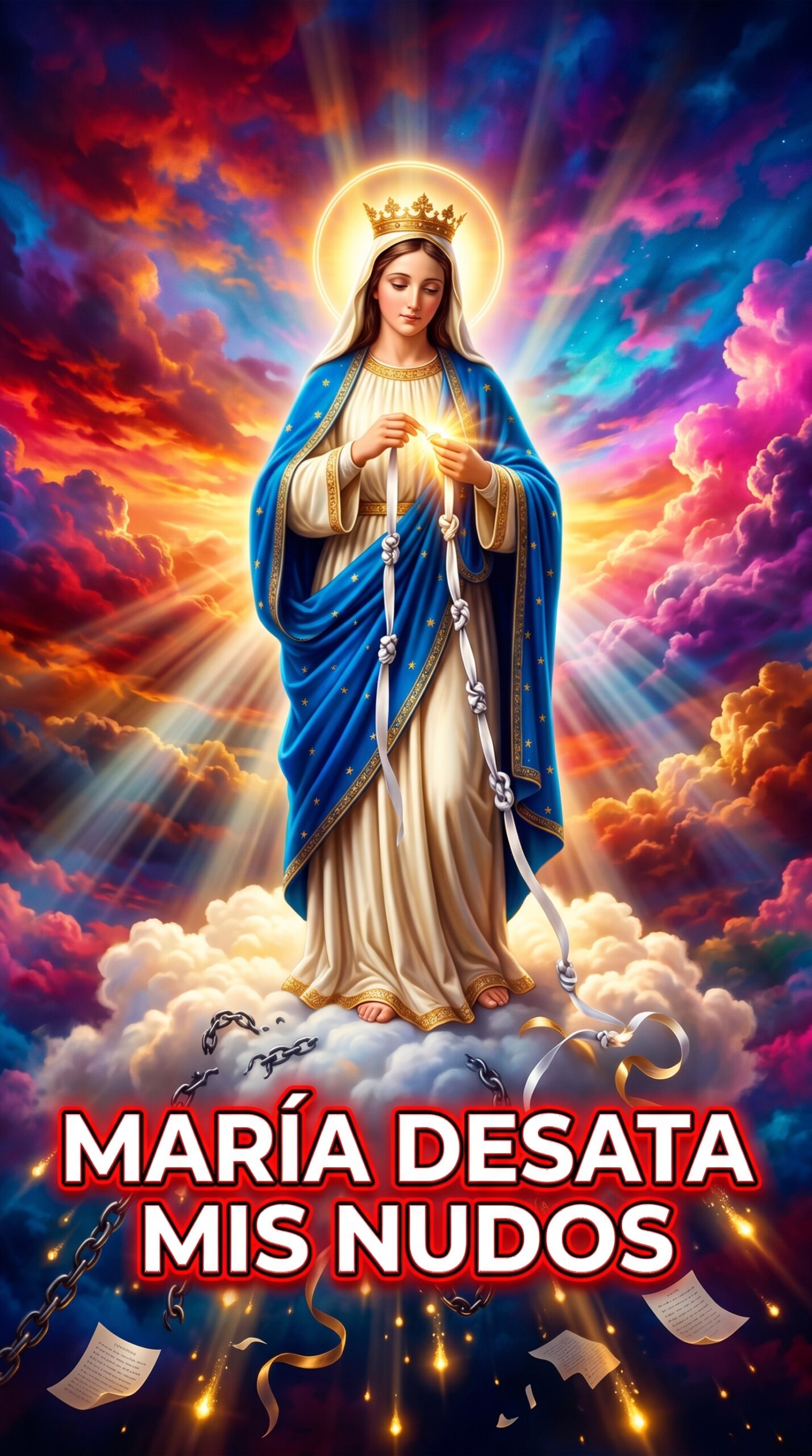 Virgen Desatanudos la ORACIÓN que todo hijo necesita, Virgen Desatanudos, oración por los hijos, hijos rebeldes, adicciones jóvenes, protección materna, novena desatadora, milagros familiares, oración poderosa viral, aumentar RPM, madre intercesora,